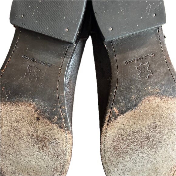 Dolce Vita Kilian Knee High Boots Distressed Leather Low Heel Zipper Womens 8 - Picture 14 of 15